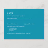 BUDGET Bondi Blue Monochrome Bruiloft Briefkaart (Voorkant)