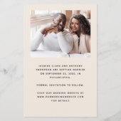 Budget Boog 4-Foto Beige Save the Date (Achterkant)