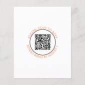 BUDGET Boog en bloemen QR code val bruiloft (Achterkant)