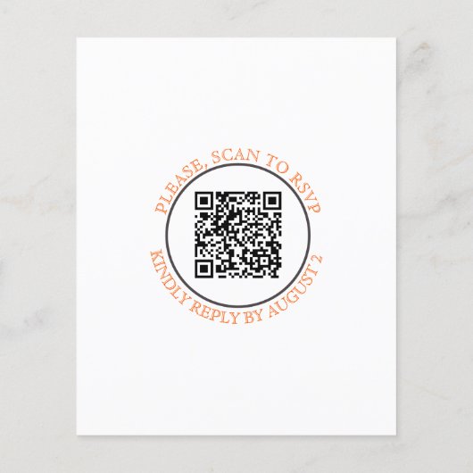 BUDGET Boog en bloemen QR code val bruiloft (Achterkant)