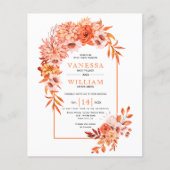 BUDGET Boog en bloemen QR code val bruiloft (Voorkant)