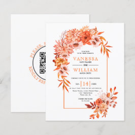 BUDGET Boog en bloemen QR code val bruiloft