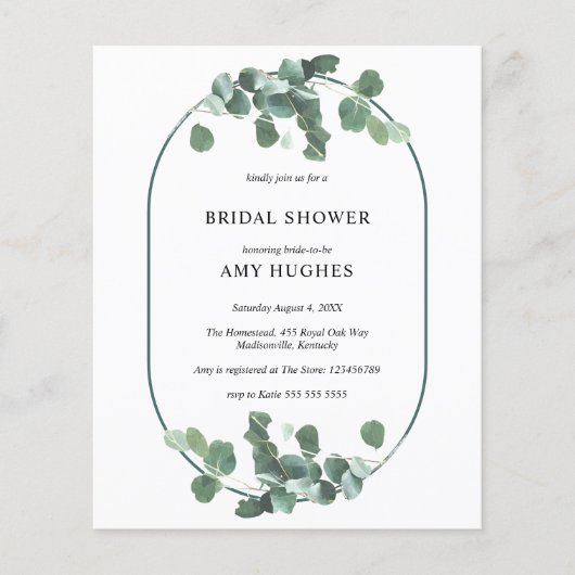 Budget Boog Eucalyptus Groene Bruiloft Feest (Voorkant)