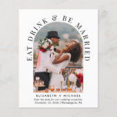 Budget Boog Foto Bruiloft Receptie Save The Date (Voorkant)