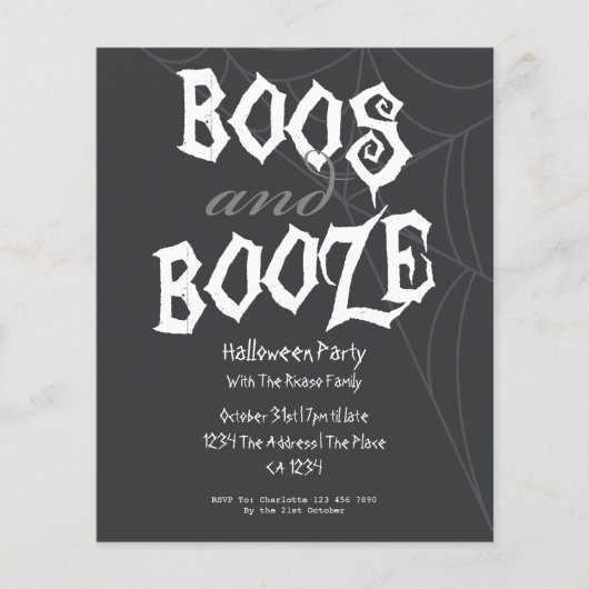BUDGET Boos and Booze Halloween Party (Voorkant)