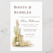 Budget Boots & Bubbles Western Baby Shower Flyer (Voorkant)