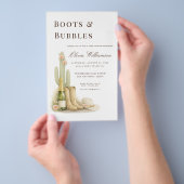 Budget Boots & Bubbles Western Baby Shower Flyer (Hand)