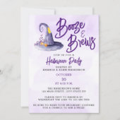 Budget Booze en Brews Halloween Party Kaart (Voorkant)