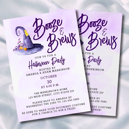 Budget Booze en Brews Halloween Party Kaart