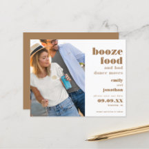 Budget Booze Food Bad Dance Moves Photo Save Date