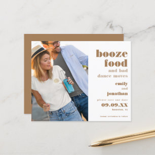 Budget Booze Food Bad Dance Moves Photo Save Date