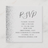 Budget Bord Grijs Zilver Huwelijk QR Code RSVP Informatiekaartje (Voorkant)