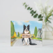 Budget Border Collie We hebben Dog Moving Kaart ve (Staand voorkant)