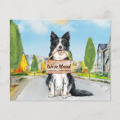 Budget Border Collie We hebben Dog Moving Kaart ve (Voorkant)