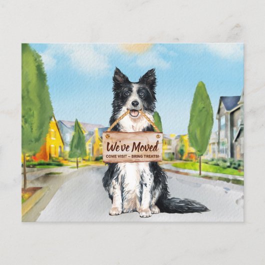 Budget Border Collie We hebben Dog Moving Kaart ve (Voorkant)