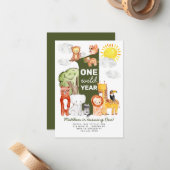 Budget Bos Dieren EEN Wilde Jaar Kinderen Verjaard Notitiekaartje (Voorkant / Achterkant in situ)