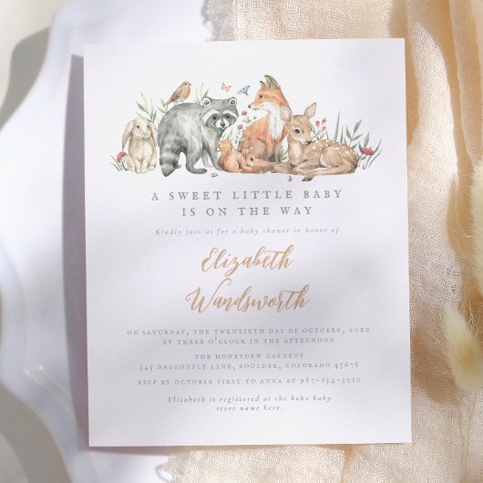 Budget Bos Dieren Vintage Baby Shower