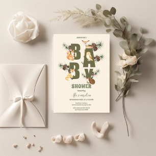 Budget Bos Vrienden & Woodland Baby shower Flyer