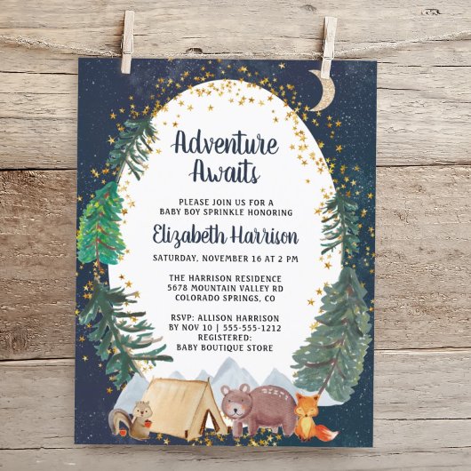 Budget Bosdieren Nachtelijke Hemel Baby Sprinkle