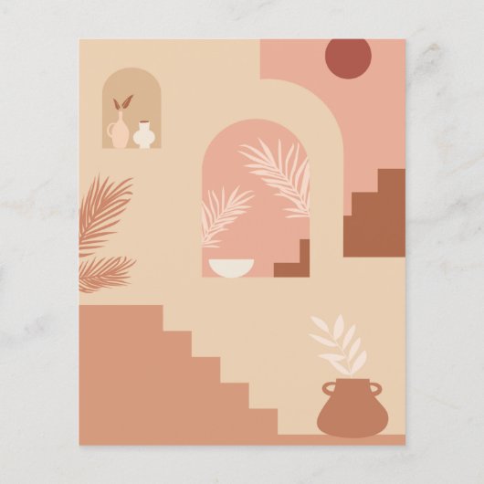 Budget Botanical Boho Terracotta Blush Wedding (Achterkant)