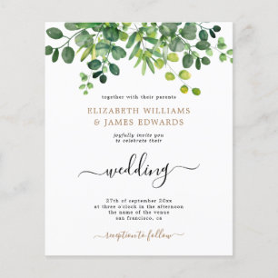 BUDGET Botanical Garden Weddenschap Invitation Fly