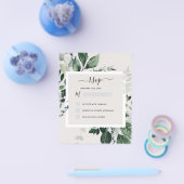 Budget Botanical Greenery RSVP Uitnodiging Flyer (Enkel)