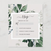 Budget Botanical Greenery RSVP Uitnodiging Flyer (Voorkant)