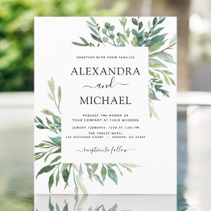 Budget Botanical Greenery Wedding