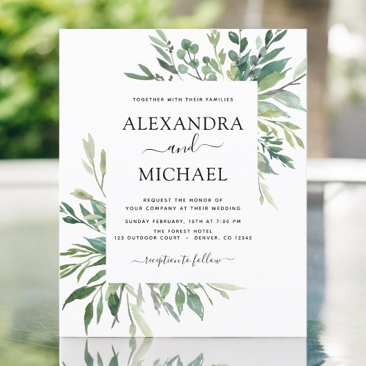 Budget Botanical Greenery Wedding