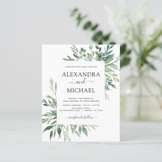 Budget Botanical Greenery Wedding (Staand voorkant)