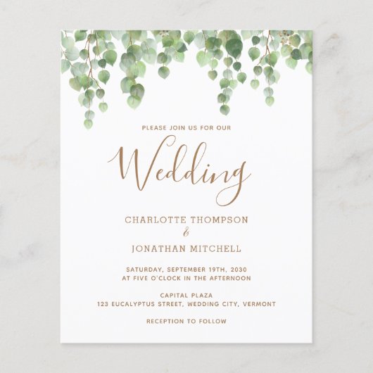 Budget Botanical Greenery Wedding (Voorkant)