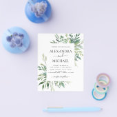 Budget Botanical Greenery Wedding Flyer (Enkel)