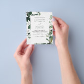 Budget Botanical Greenery Wedding Flyer (Hand)