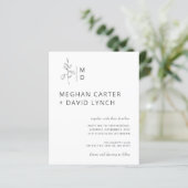 Budget Botanical Monogram Weddenschap (Staand voorkant)