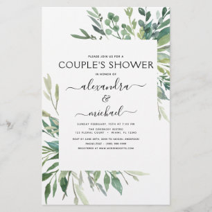 Budget Botanisch Groene Loof Bruidspaar Shower