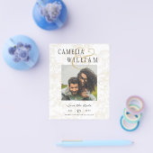 BUDGET BOTANISCH ZWART GOUD Huwelijk Save the Date Flyer (Enkel)