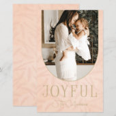 Budget Botanische Arch Joyful Photo Holiday Card (Voorkant / Achterkant)