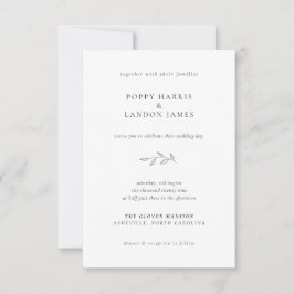 BUDGET Botanische bruiloft uitnodiging