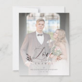 Budget Botanische Elegant Love & Bedankt Weddensch (Voorkant)