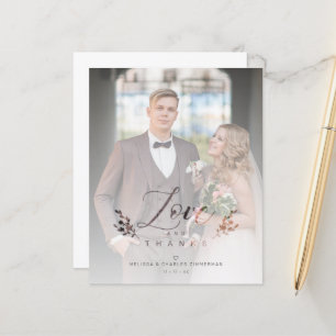 Budget Botanische Elegant Love & Bedankt Weddensch