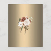 Budget Botanische Elegantie Gouden Bruiloft Uitnod Flyer (Achterkant)