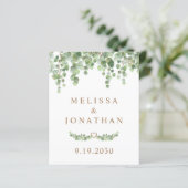 Budget Botanische Eucalyptus QR Code Weddenschap U (Staand voorkant)