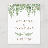 Budget Botanische Eucalyptus QR Code Weddenschap U (Voorkant)