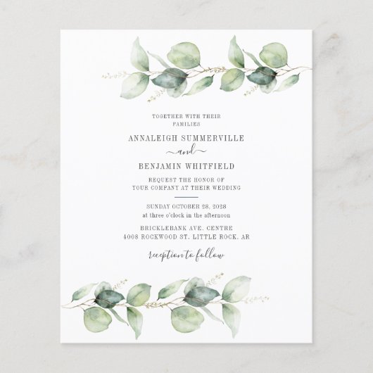 Budget Botanische Eucalyptus Weddenschap (Voorkant)