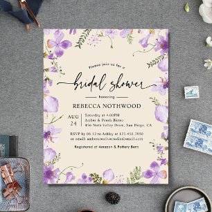 Budget Botanische Garden Bridal Shower Invitation