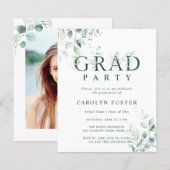 Budget Botanische GraduPartij Fotouitnodiging (Voorkant / Achterkant)