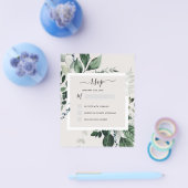 Budget Botanische Groene RSVP Uitnodiging Flyer (Enkel)