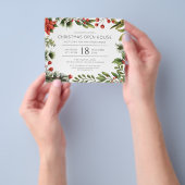 Budget Botanische Kerstfeestdag Uitnodiging Flyer (Hand)