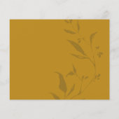 Budget Botanische Kunst Gele Boho Bewaar de Datum (Achterkant)