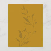 Budget Botanische Mustard Boho Wedding Invite (Achterkant)